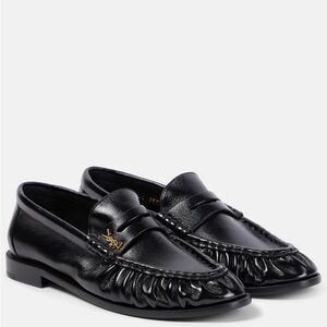 Brand New NBW Saint Laurent Le Loafers with Gold YSL Accent